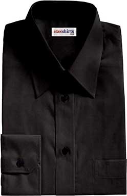 Black Broadcloth Dress Shirt