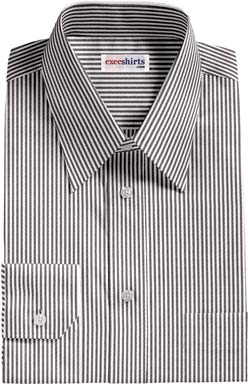 silver pinstriped shirt